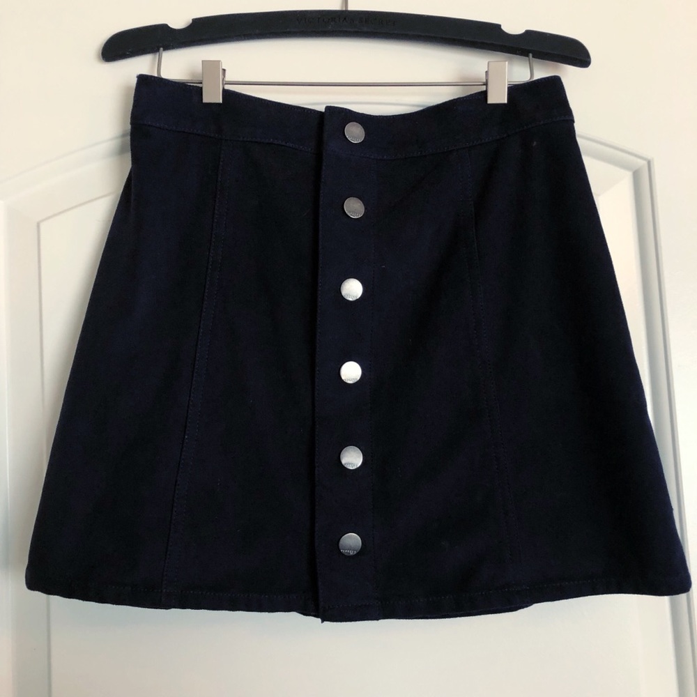 Express Suede Snap Skirt